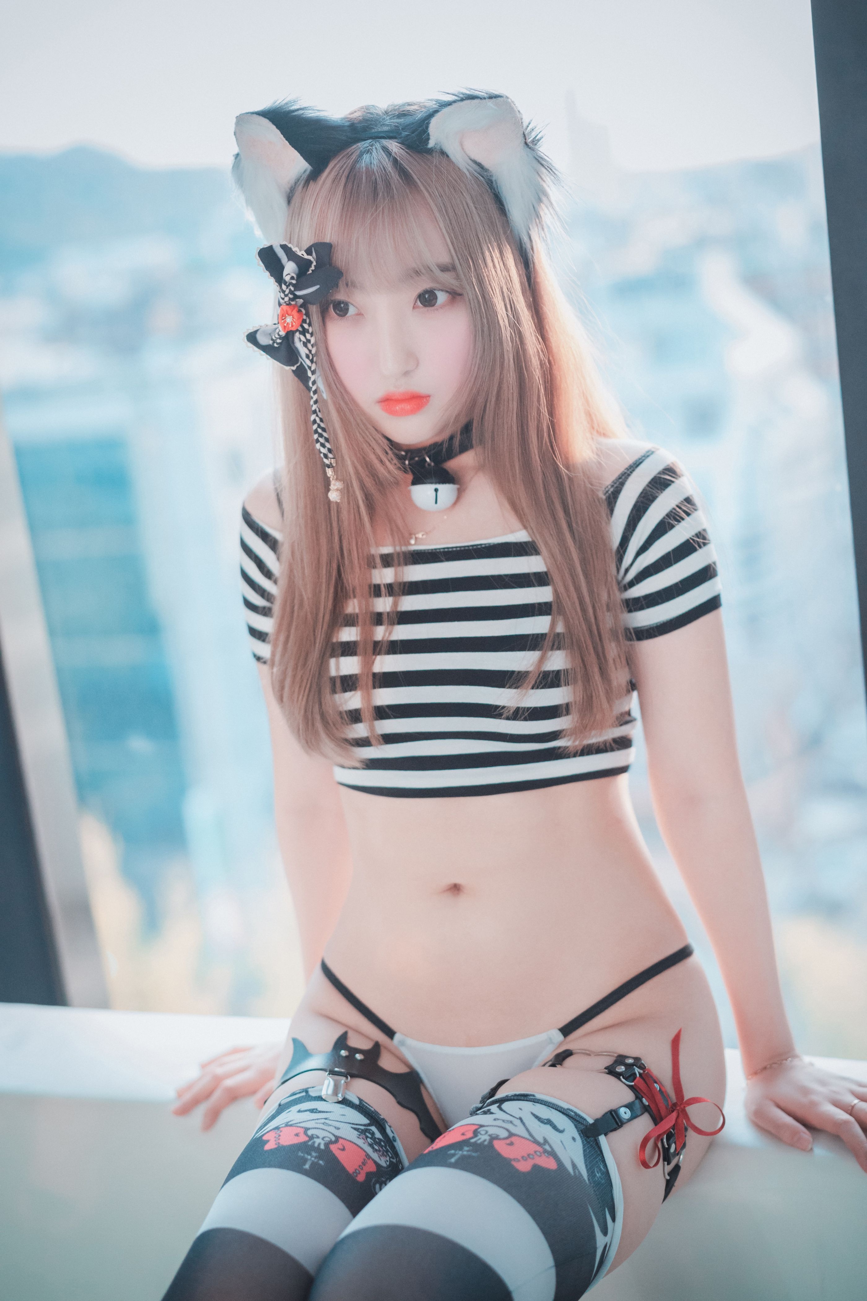 Hanari(하나리) - [DJAWA] Catgirl in Stripes [91P-814MB](38)