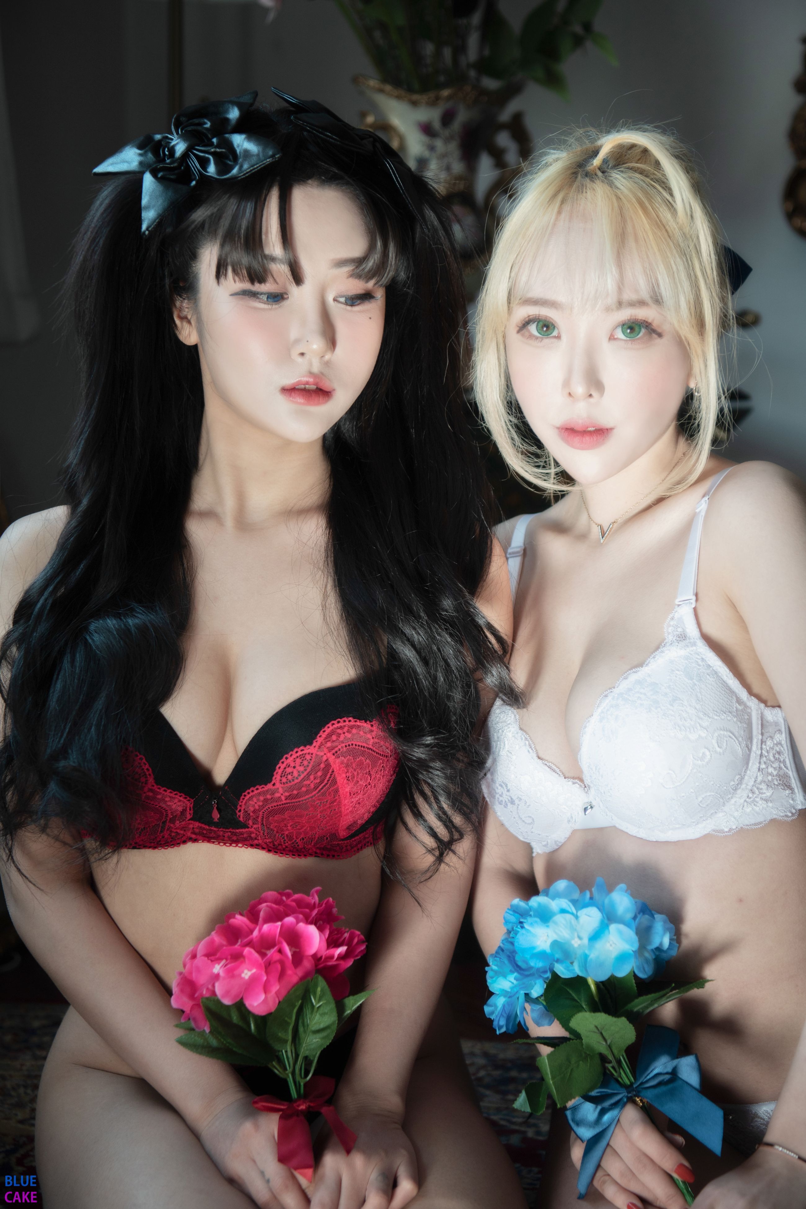 Bomi (보미) - NO.015 [BLUECAKE] &Zia (지아) Fate Saber x Thosaka Rin -Lingerie ver [128P-1.65GB](29)