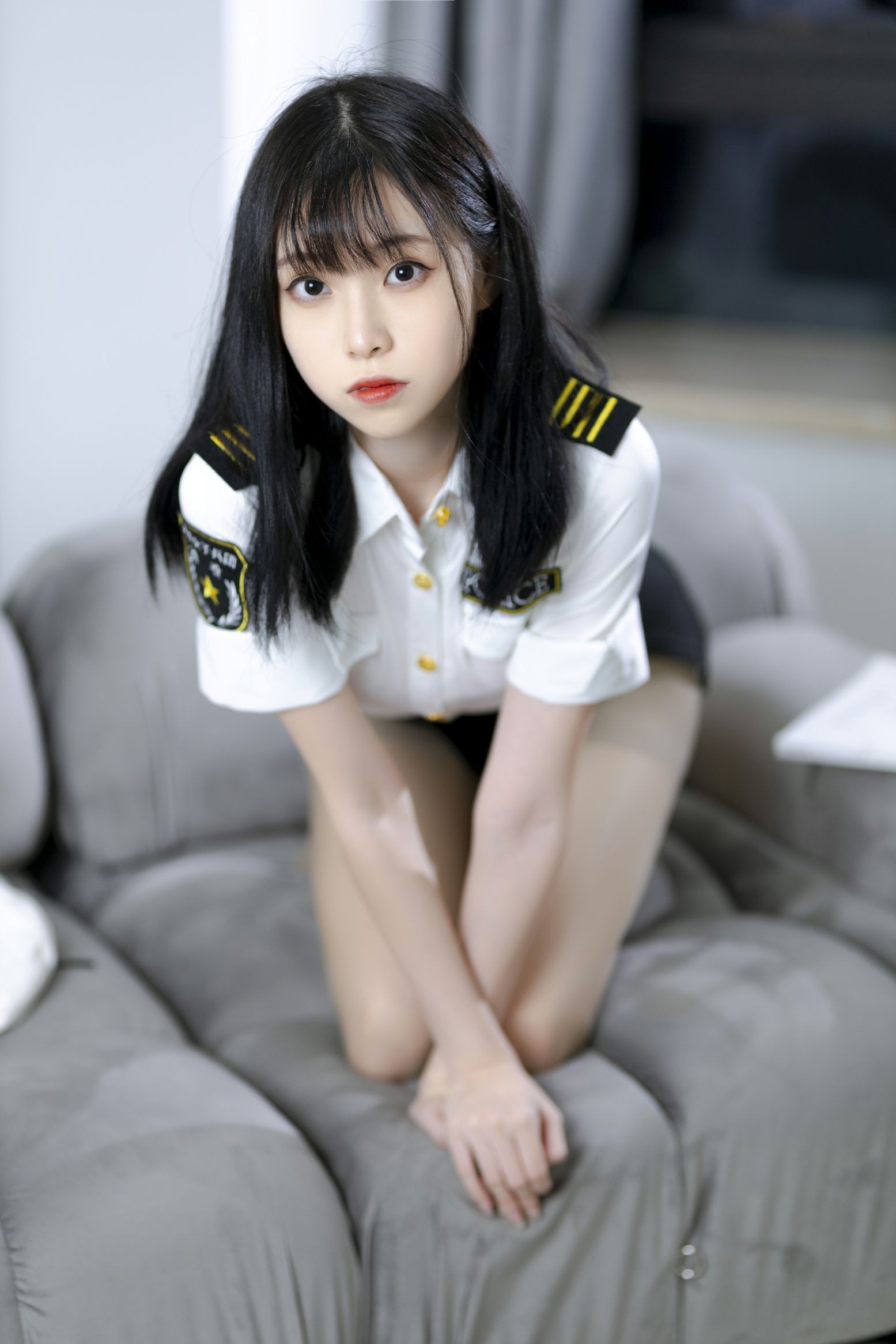 许岚LAN 灰丝制服(31)