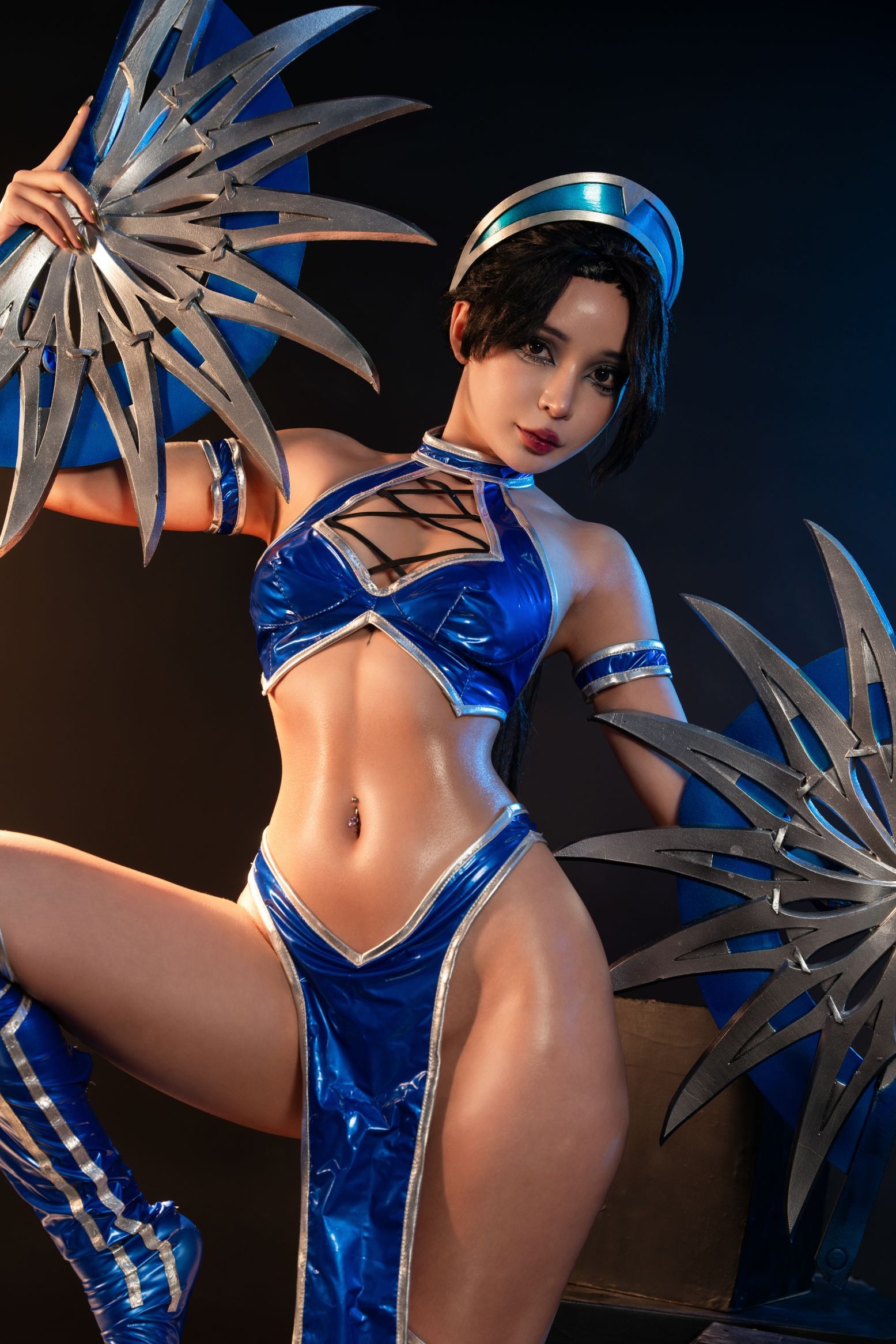 Umeko J cosplay Kitana - Mortal Kombat(62)