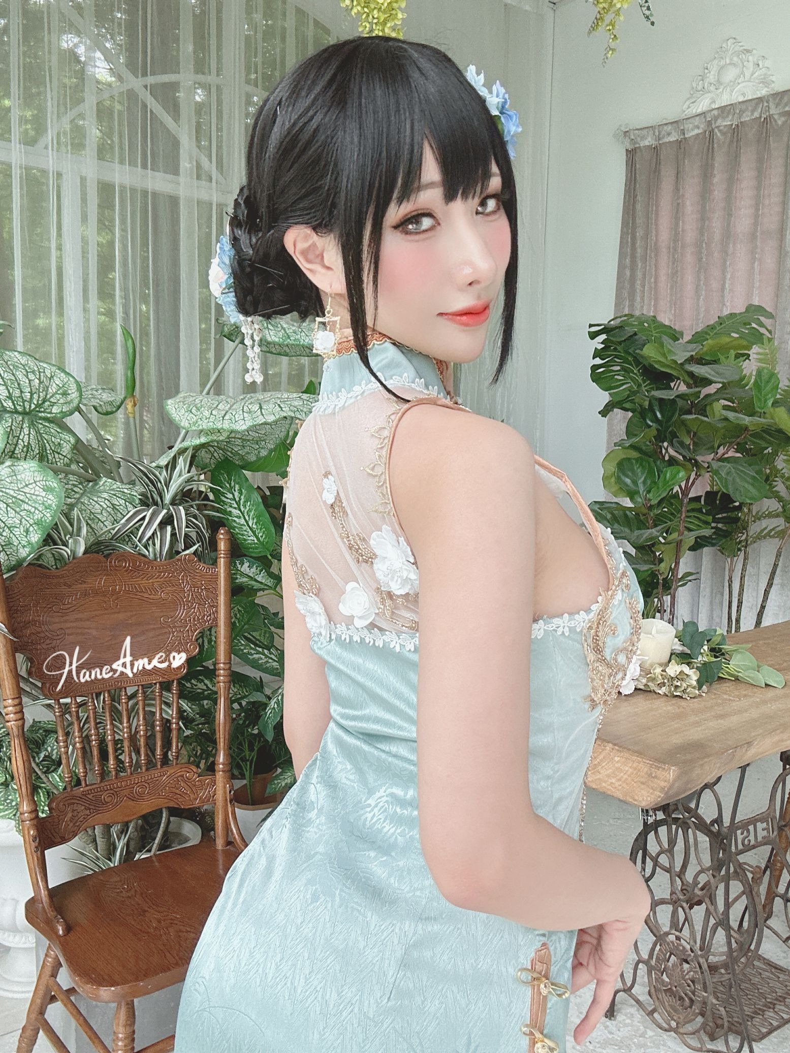 雨波_HaneAme Original Jade Qipao – 绿韵旗袍(27)