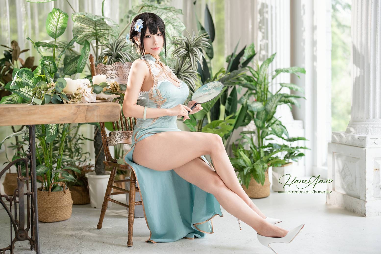 雨波_HaneAme Original Jade Qipao – 绿韵旗袍(20)