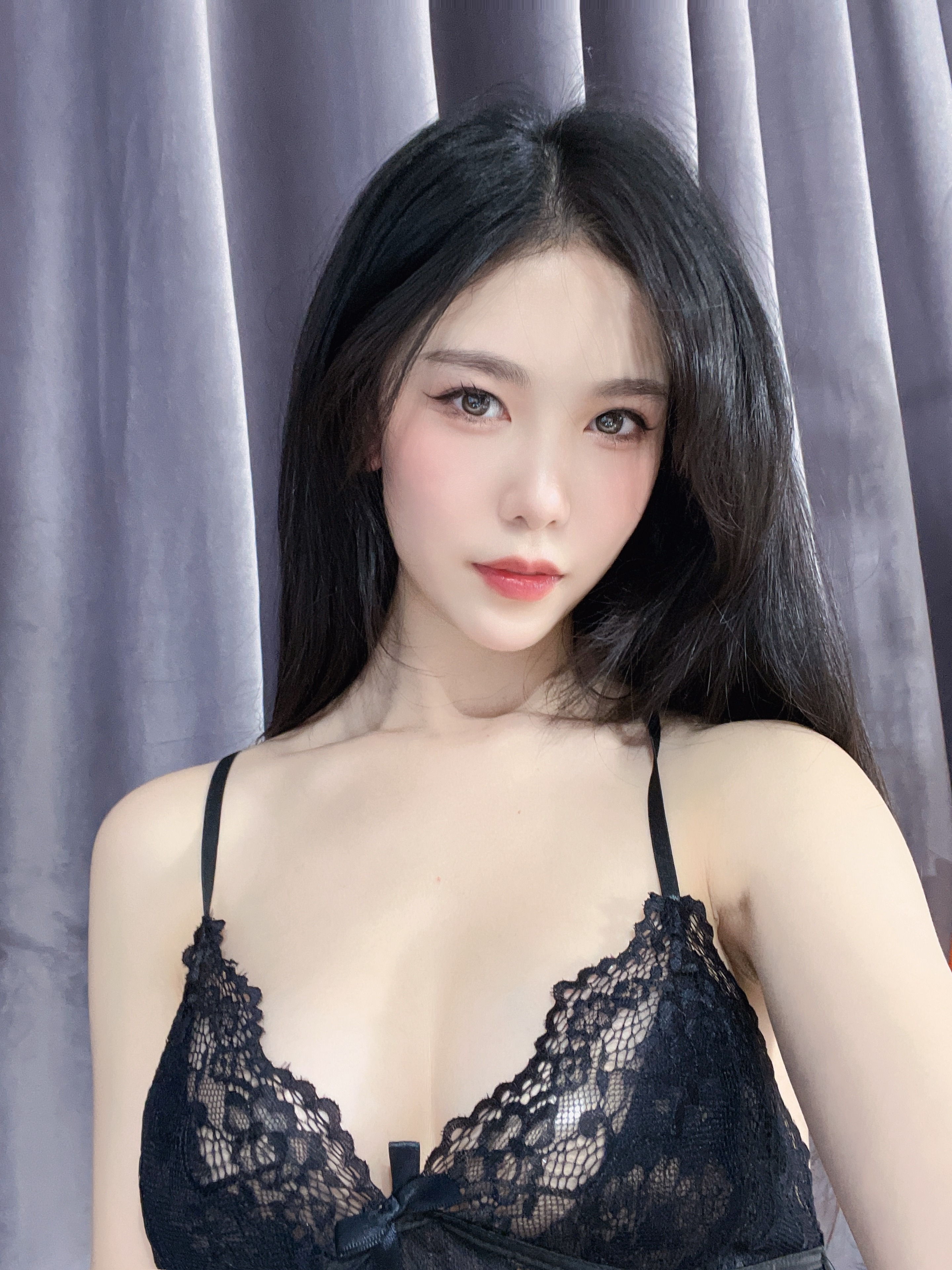 抖娘利世 透视蕾丝吊带裙(30)