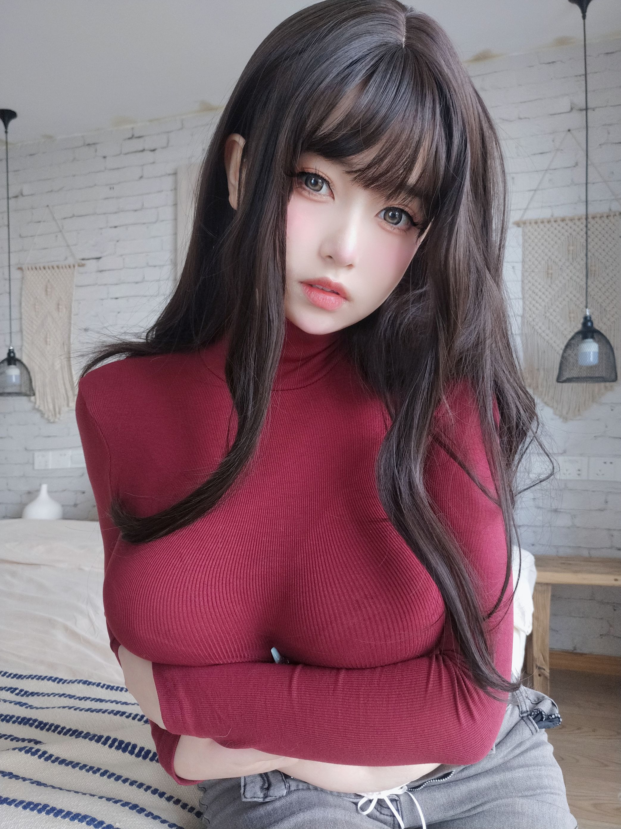 女主K 红色毛衣的丰满妹妹(5)