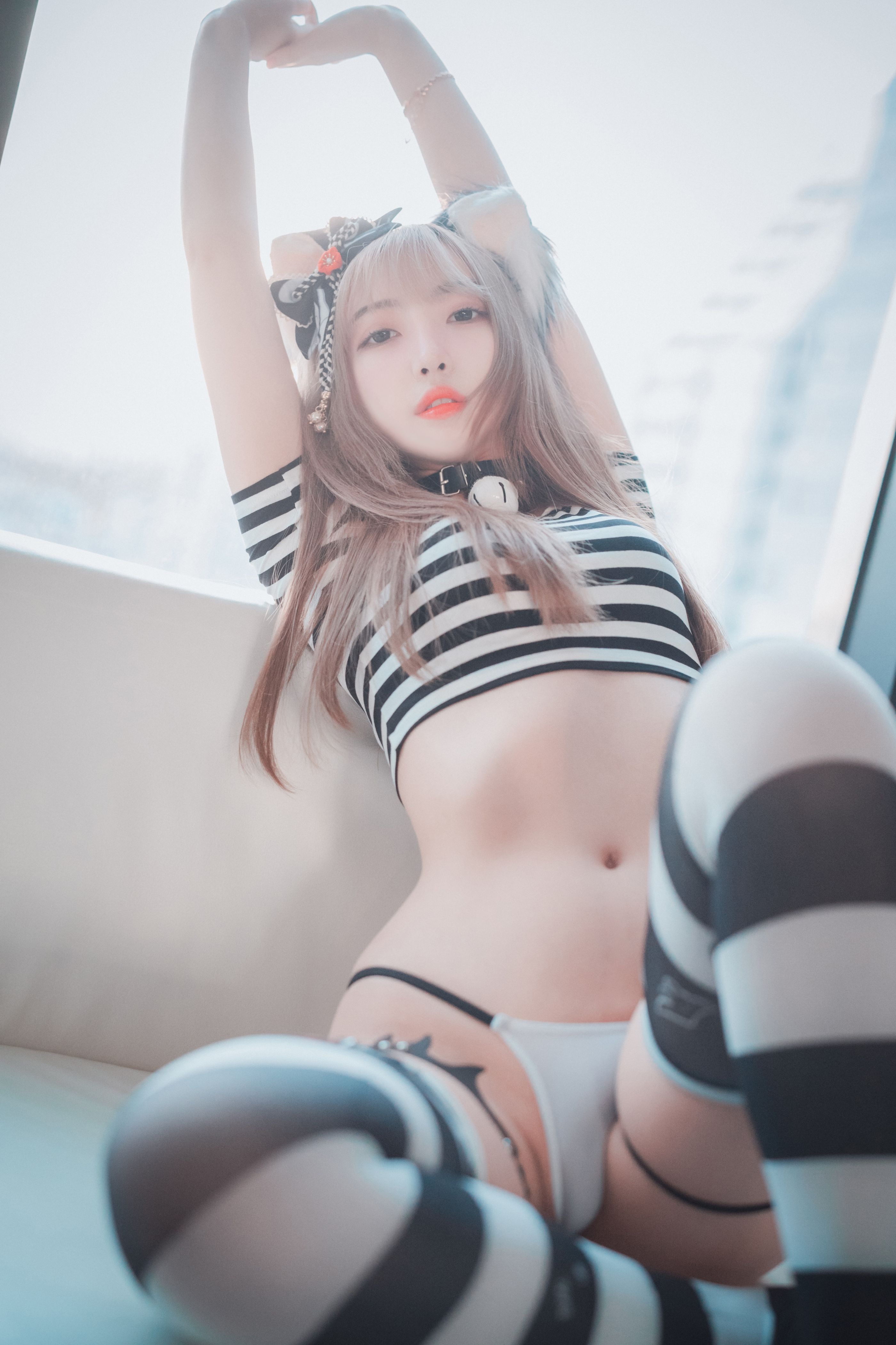 Hanari(하나리) - [DJAWA] Catgirl in Stripes [91P-814MB](8).jpg