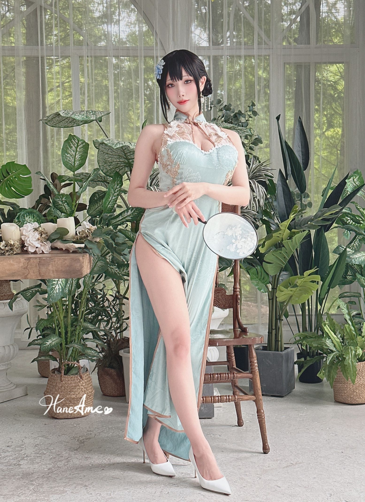 雨波_HaneAme Original Jade Qipao – 绿韵旗袍(26)